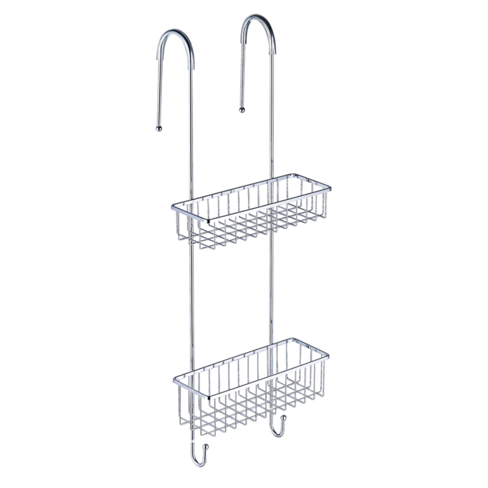 Stainless steel double-layer bathroom rack