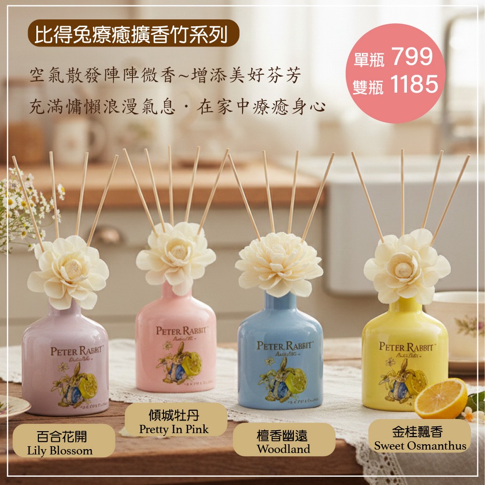 【世豐】【Peter Rabbit 比得兔】療癒擴香200ml(2入組)-粉色, , large
