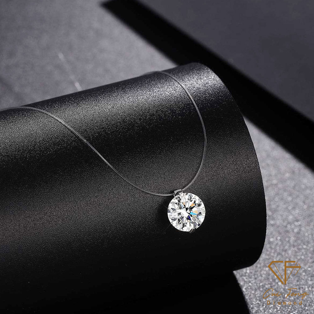 【CF鑽飾】項鍊 莫桑鑽《人魚之淚》1克拉 項墜, , large