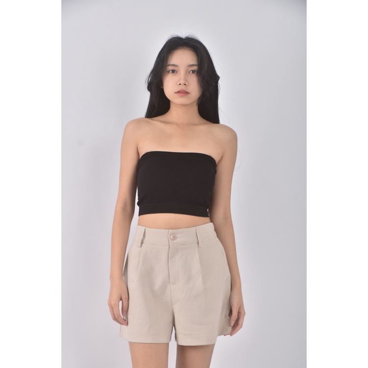 (S) 【智恩私服】質感修身短版抹胸黑色上衣二手衣, , large