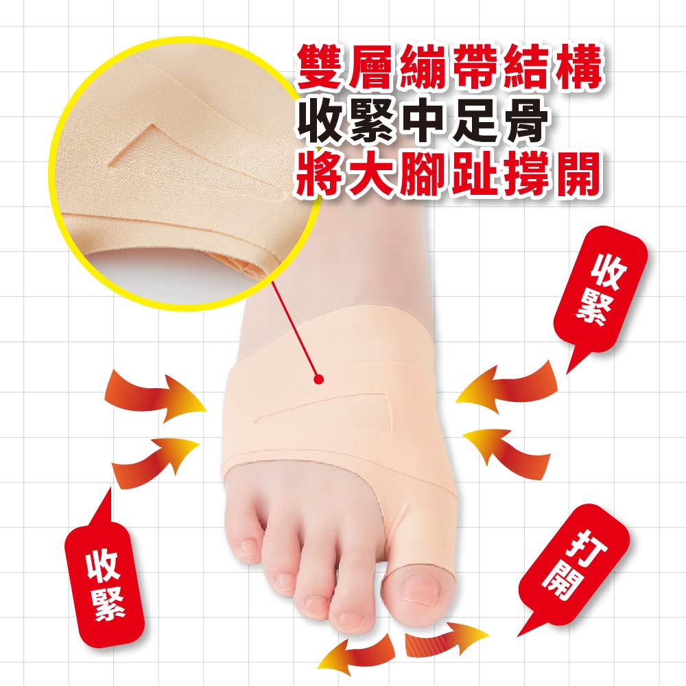 日本製【CERVIN】彈力輕薄拇指外翻套, , large