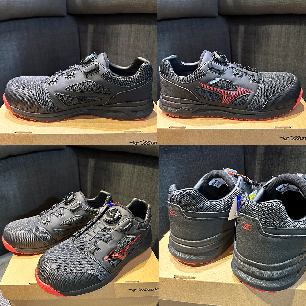 MIZUNO HW 防護鞋 3E楦 可收納鞋帶 極致避震 塑鋼工作鞋 F1GA213309 23FW 【樂買網】, , large