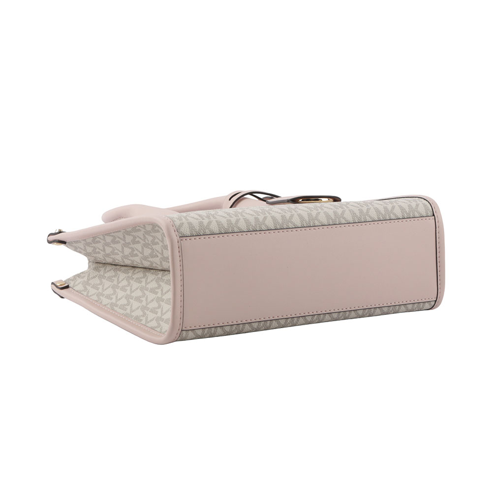 Michael Kors Mirella 滿版塗層帆布小款二用托特包/香草色/粉色, , large