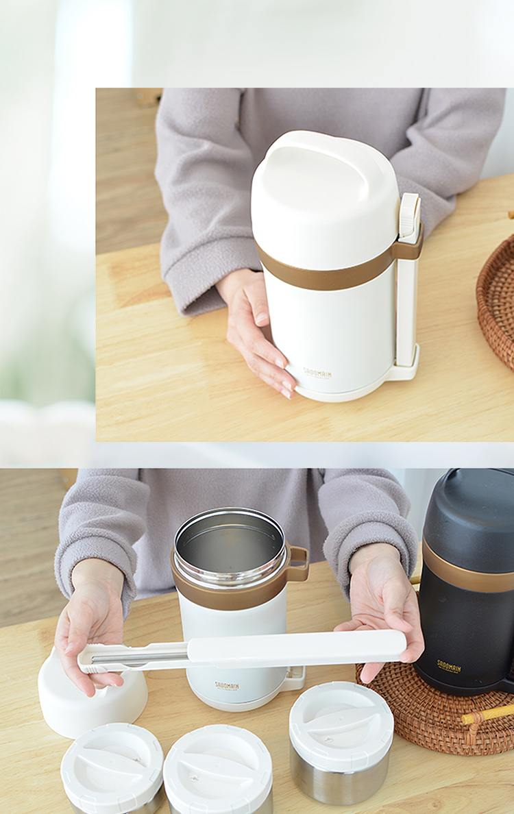 仙德曼三層316不鏽鋼真空提鍋-1.5L-2組, , large