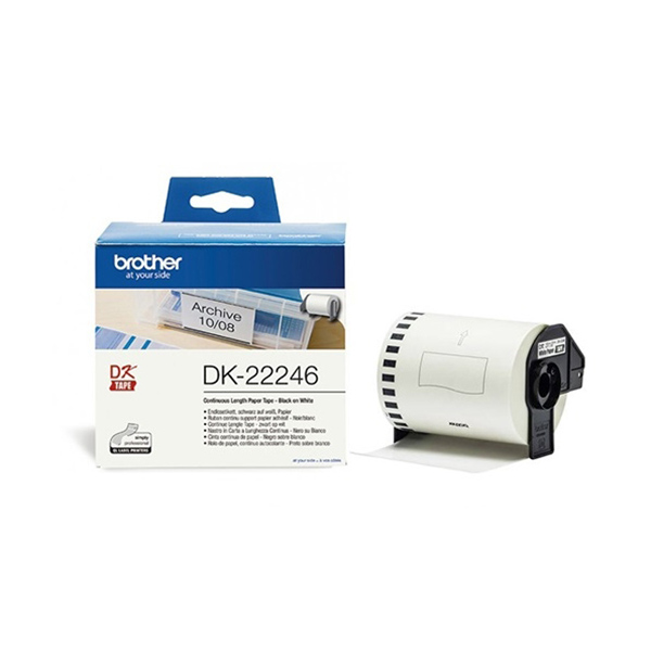 【 BROTHER】兄弟牌  白底黑字 103mm*30.48M 連續標籤帶 / 盒 DK-22246, , large
