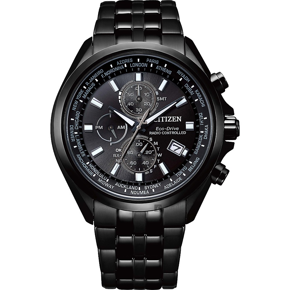 CITIZEN 星辰 光動能萬年曆電波錶-44mm  AT8205-83E, , large