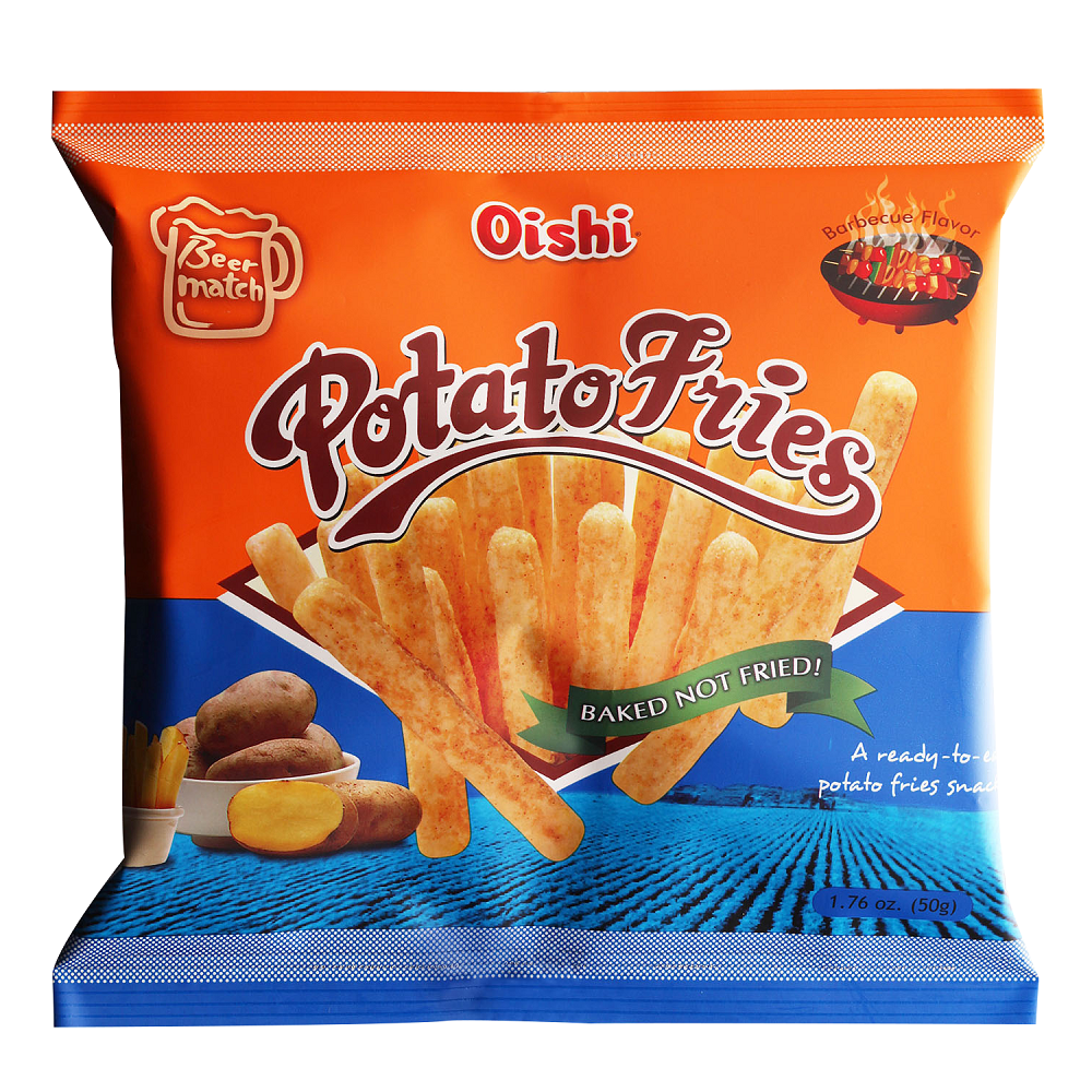Oishi Potato Fries BBQ Flavor, , large