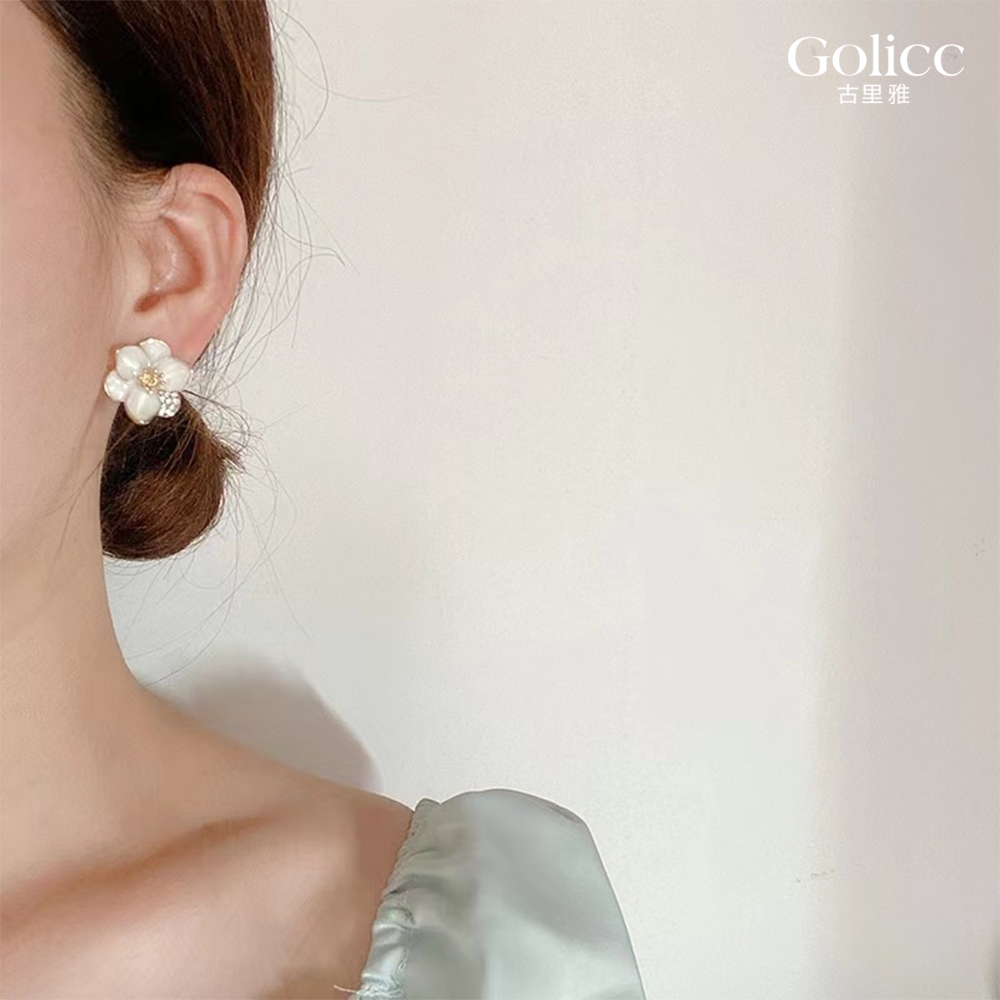 【Gulicc】古莉可 耳環 小香風花瓣耳環, , large