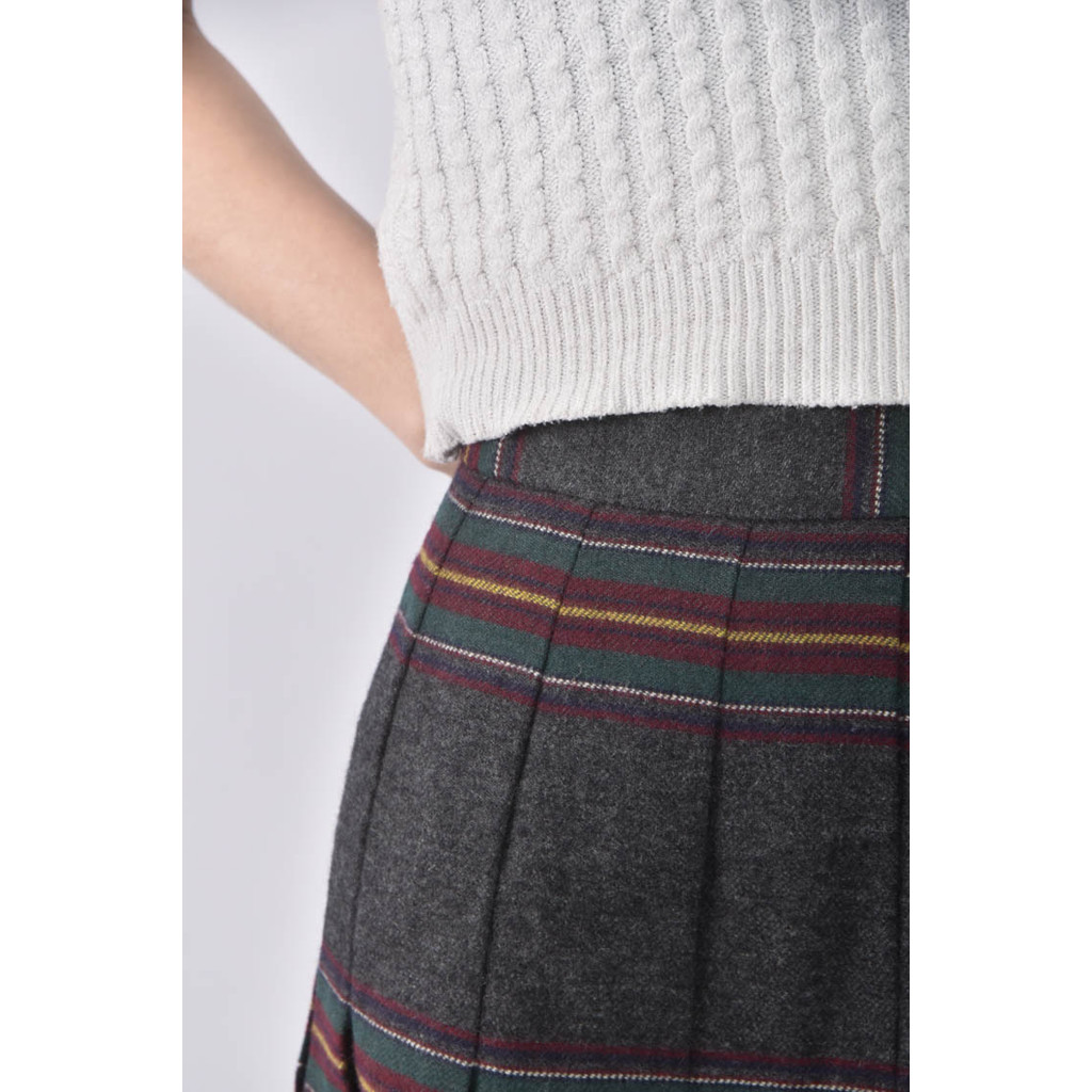 (M) 百褶灰色長裙二手衣, , large