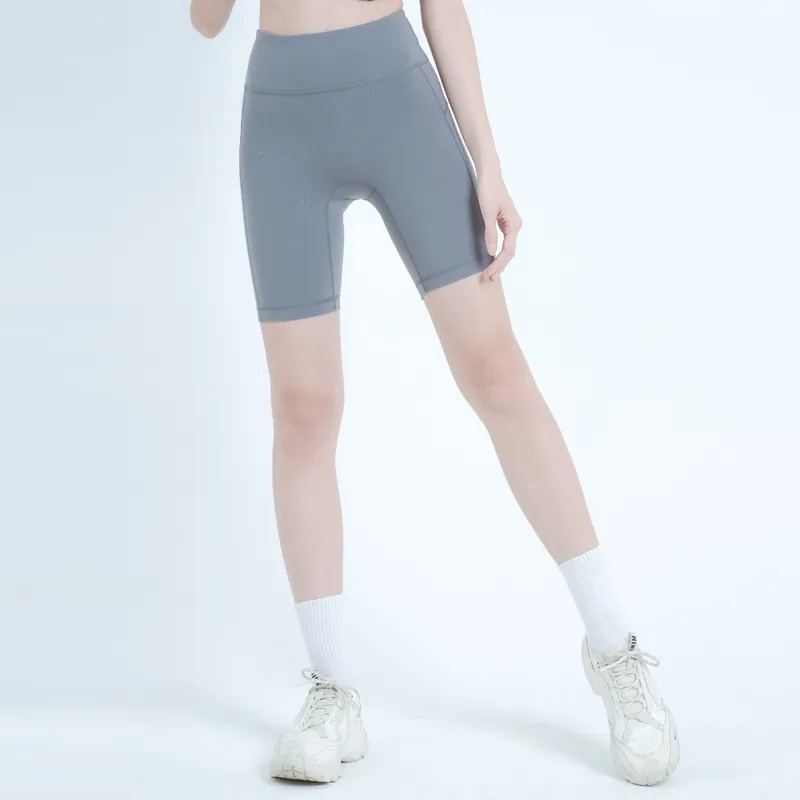 YOGA FLOW Slim Shorts - 3D剪裁修身五分褲 - 冰川灰 Charcoal Grey, , large