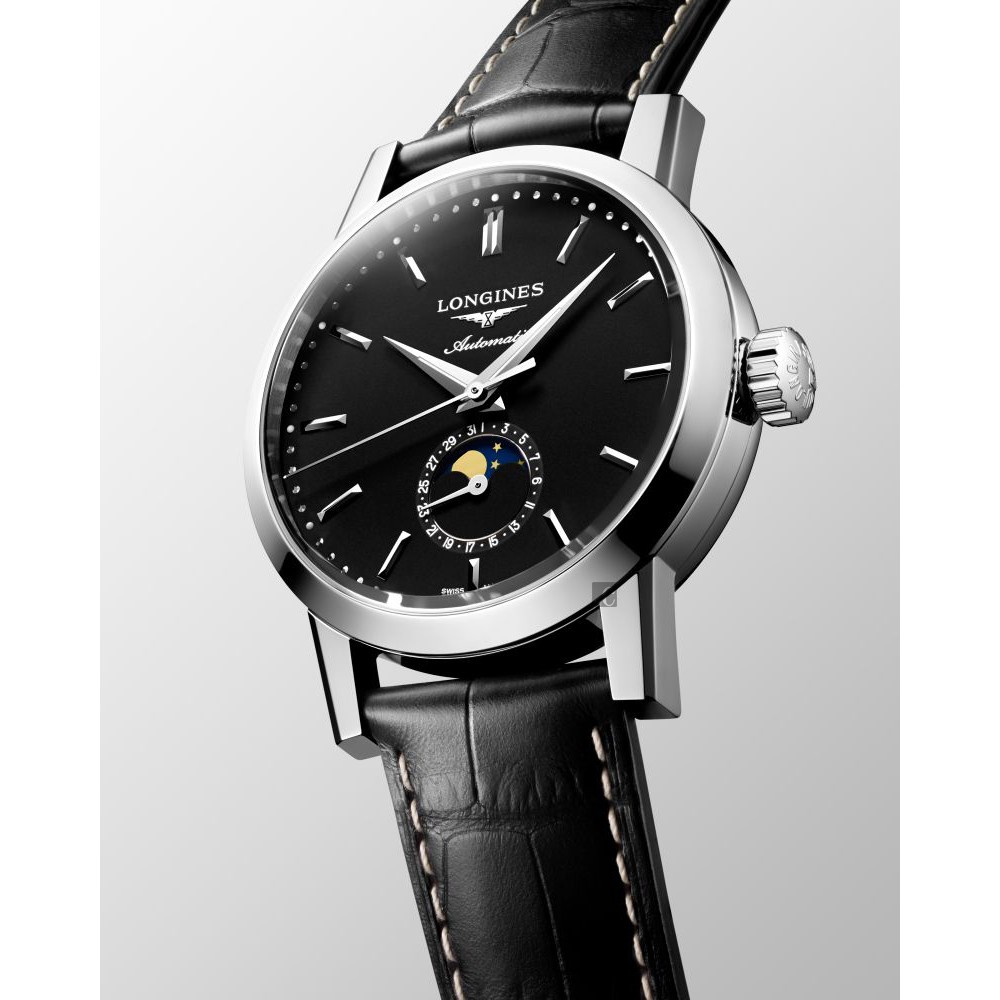 Longines 浪琴 Heritage 1832月相機械錶-40mm L48264520, , large