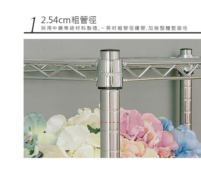 【Y HOUSE】90x35x120cm Lightweight Three-layer Iron Rack Iron Rack Shelf-Electroplating, , large