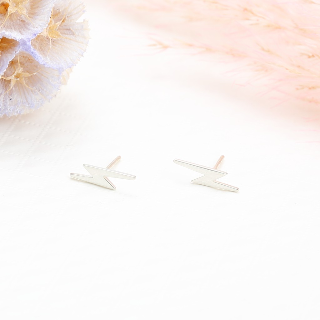 【Angel & Me】力量 閃電 lightning 一對 s925 純銀 耳環 耳夾 情人節 禮物, , large