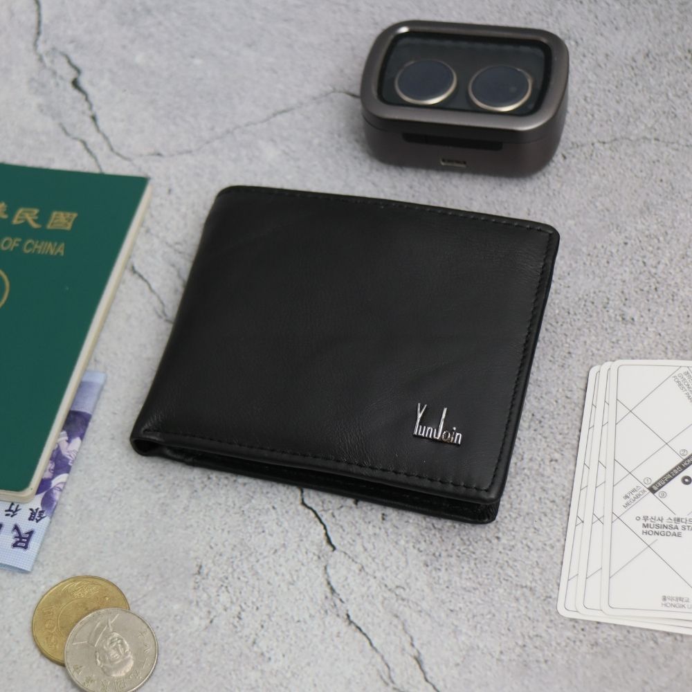 【YUNJOIN】Eterna 真皮短夾-咖啡色 多卡位 零錢 收納皮夾 中性皮夾, , large