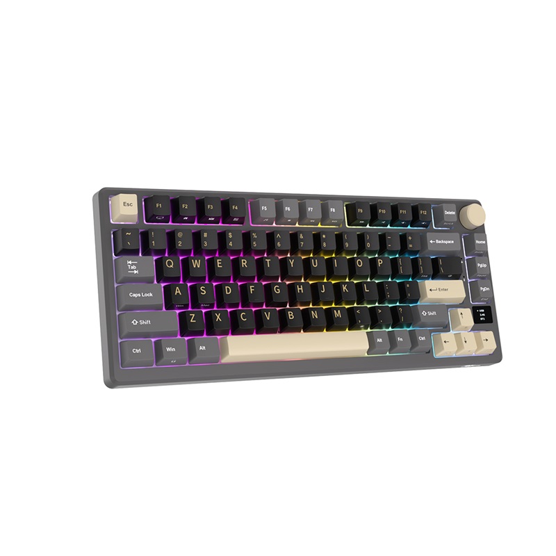 RK 75% 81 key RGB Mechanical Keyboard ( Yellow switches ), , large