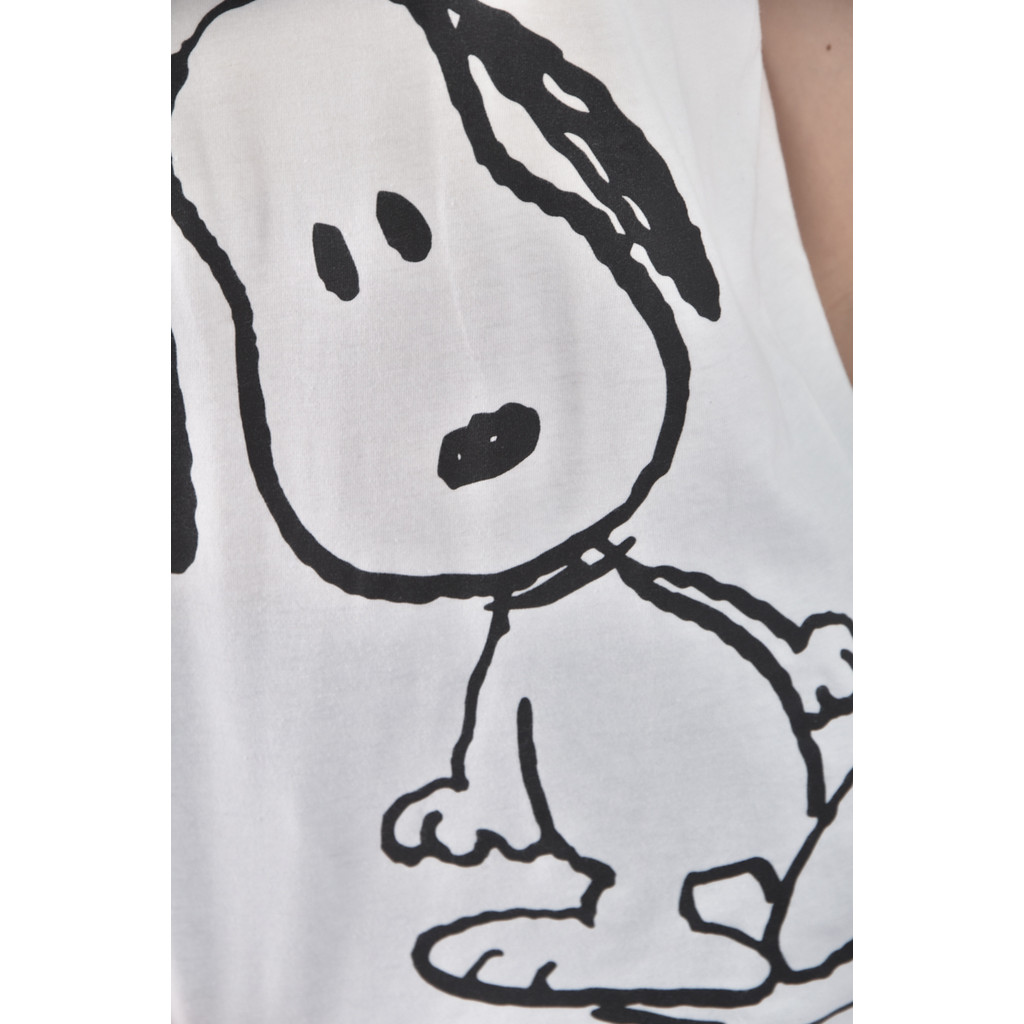 (S) peanuts卡通白色短袖上衣二手衣, , large