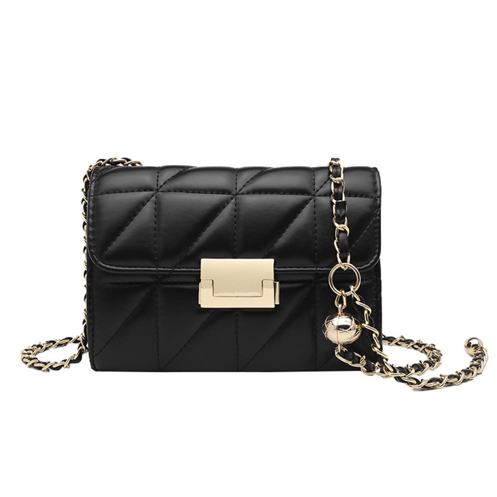 SPRING-菱格小香風鍊條包 刺繡鍊條小斜背包 鐵鍊小方包 -多色, , large