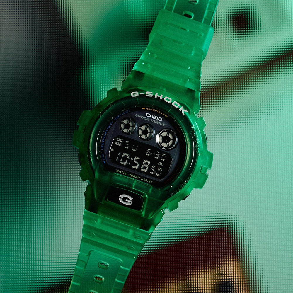 CASIO 卡西歐 G-SHOCK 繽紛半透明手錶 DW-6900JT-3, , large