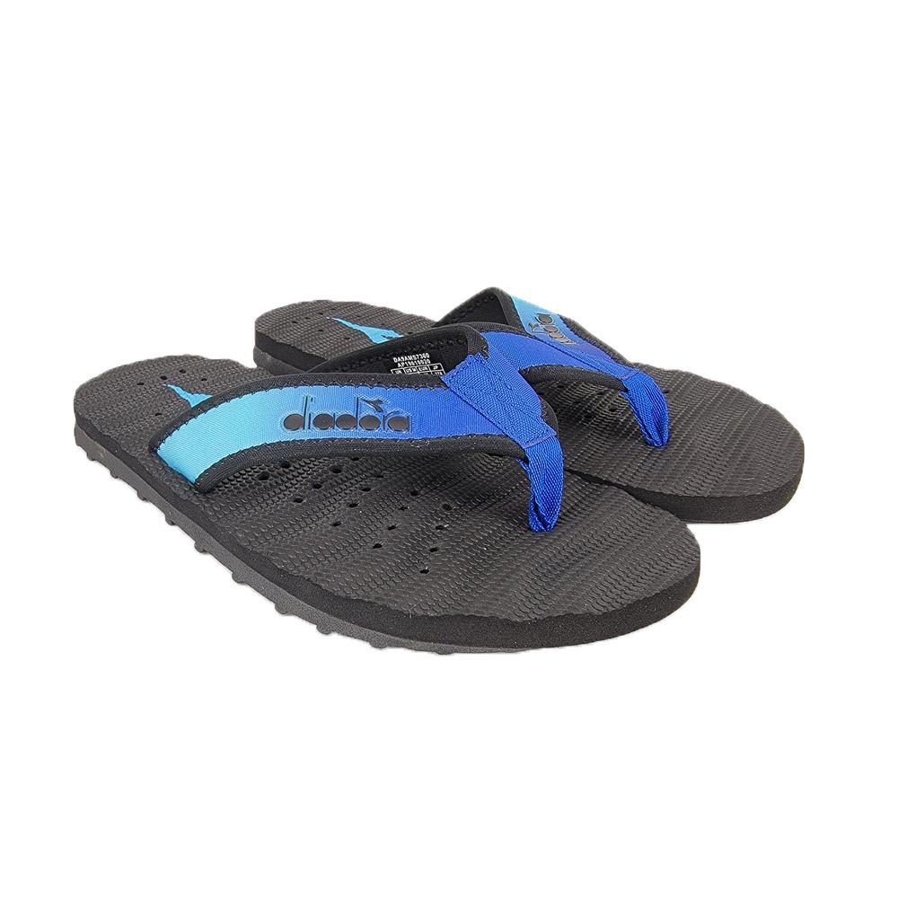 DIADORA迪亞多那 男運動休閒動能排水孔夾腳拖鞋 人字拖 MIT台灣製 吸震 耐磨 止滑 透氣 Q彈 耐走 灰 水藍, , large