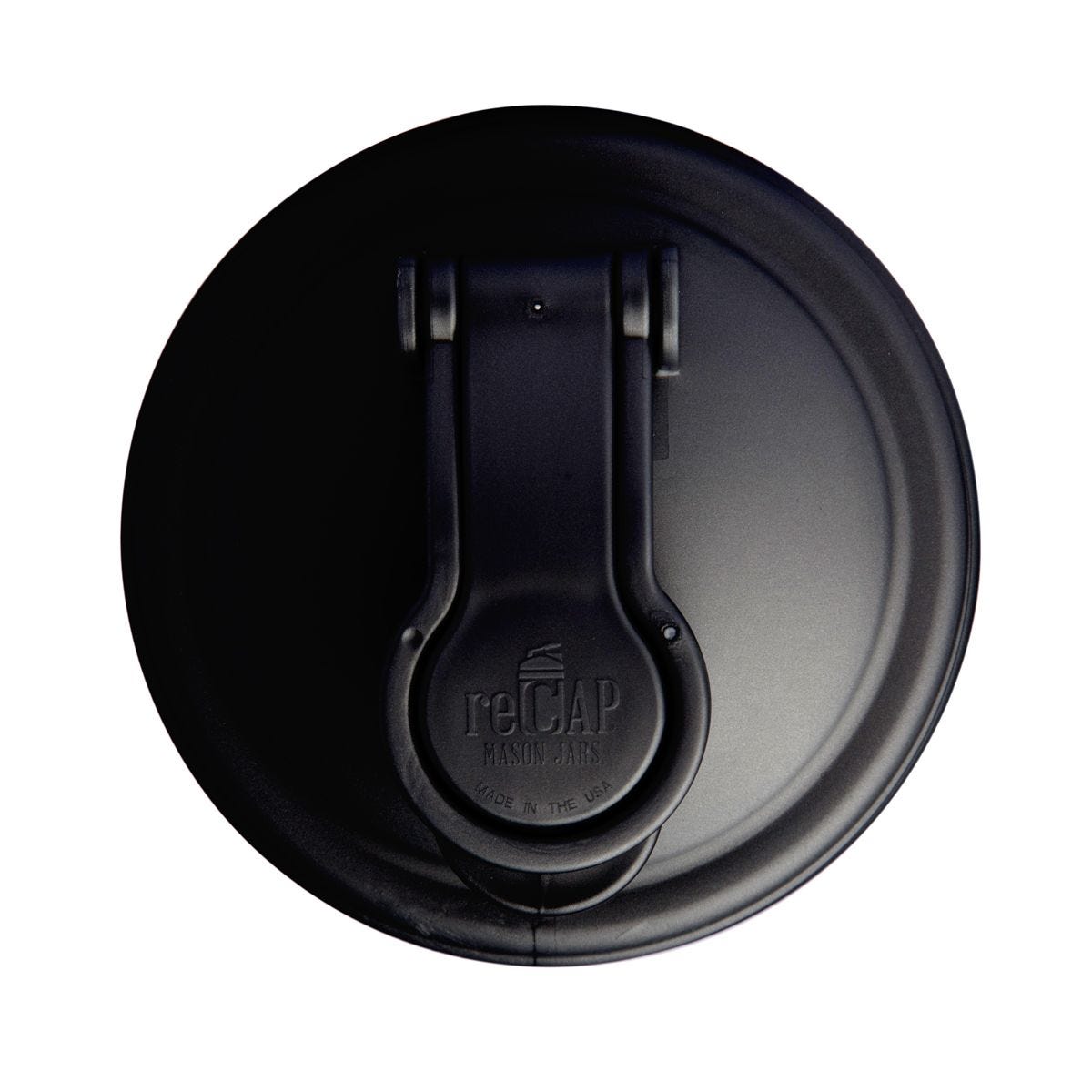 reCAP® Mason Jars Lid POUR cap 黑色寬口梅森罐專用飲料杯蓋 全新升級防漏/飲料隨行杯/提把蓋/飲料蓋/冷水壺, , large