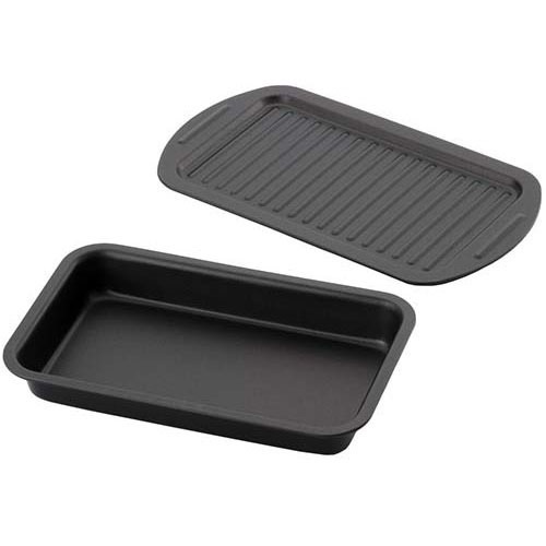 Non-stick deep and shallow baking pan set, , large