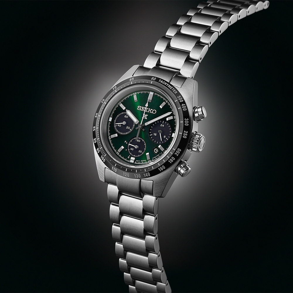 SEIKO 精工 SPEEDTIMER 森林熊貓 太陽能計時錶 SSC933P1/V192-0AF0G, , large