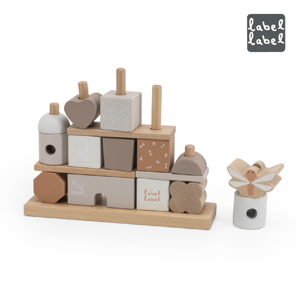 官方直營【Label Label】木質積木屋疊疊樂-奶茶, , large