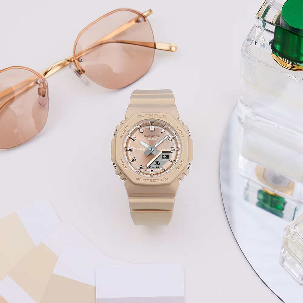 CASIO 卡西歐 G-SHOCK 珍珠光系列八角手錶 女錶 GMA-P2100ST-9A, , large