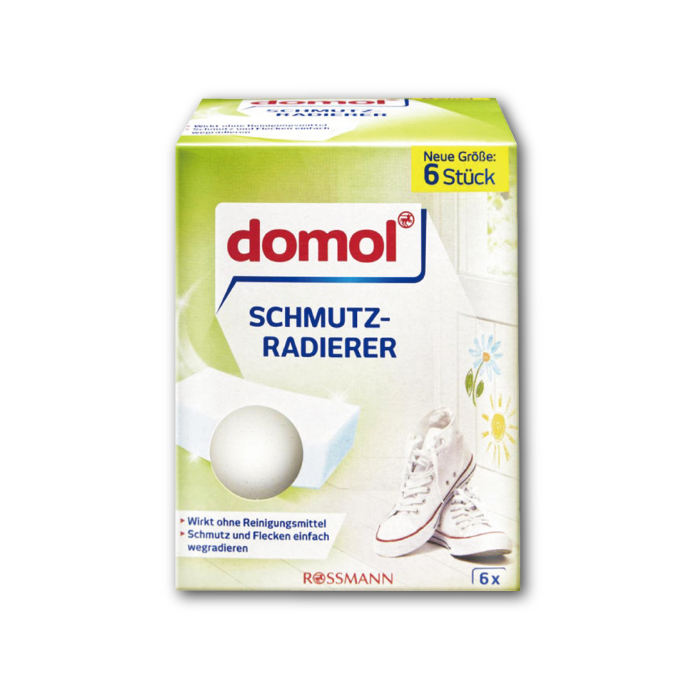 [日日好物]德國domol-居家免洗劑萬用清潔科技海綿-白色6大片/盒(魔術奈米強效菜瓜布,環保型無痕抹布,DIY自由裁切,神奇去污橡皮擦,衛浴洗手台浴缸馬桶刷洗用具,大掃除必備刷具), , large