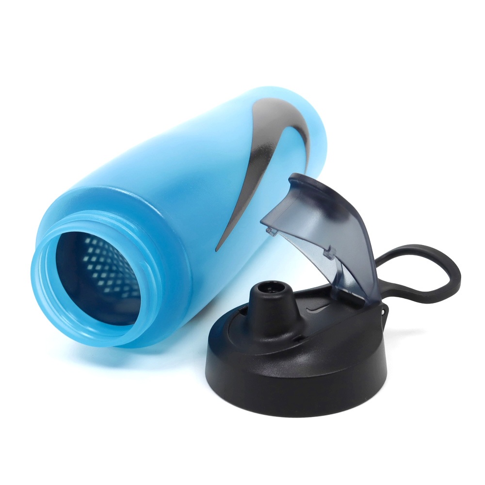 NIKE REFUEL BOTTLE 瓶蓋擠壓水壺 24OZ/709ml 運動水壺 便攜 防漏 黑銀 白黑 白紅 藍黑, , large
