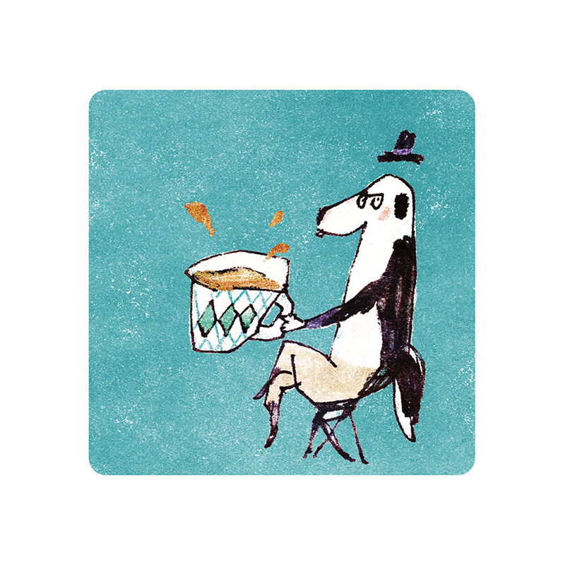 【怪獸】軟式珪藻土吸水杯墊 A Cup of Life---Ducky Shen (10x10cm) -Coffee dooggyy, , large