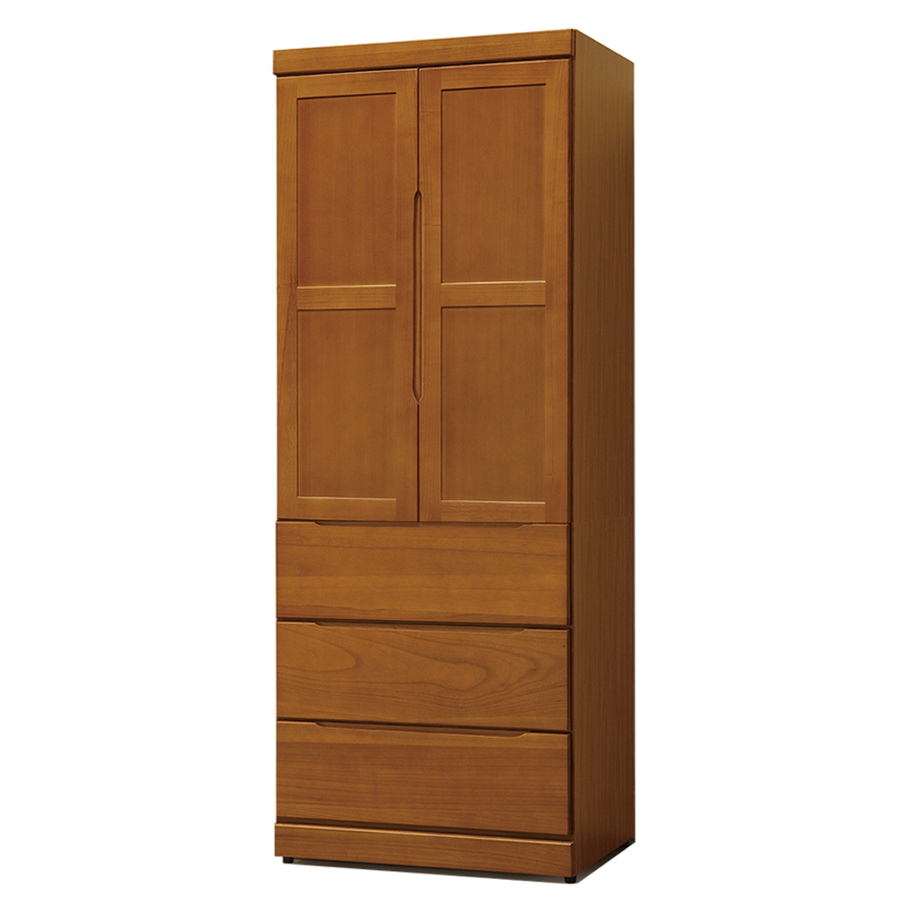 【唯熙傢俱】錢錢樟木色3x7尺衣櫃