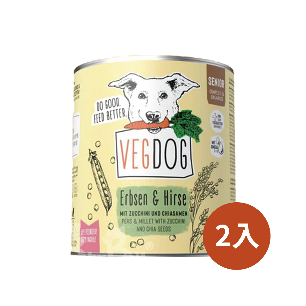 【倆寶貝精品館】VEGDOG德國蔬狗 蔬食冠軍犬罐-老犬配方400g, , large