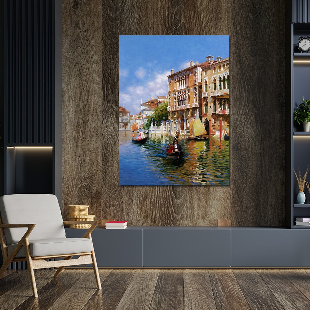 【御畫房】威尼斯之二 國家一級畫師手繪油畫60&times;90cm(VF-98), , large