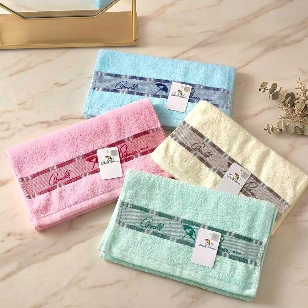 凱美棉業 | MIT台灣製 雨傘牌 淺色提花logo 厚實純棉吸水毛巾, , large