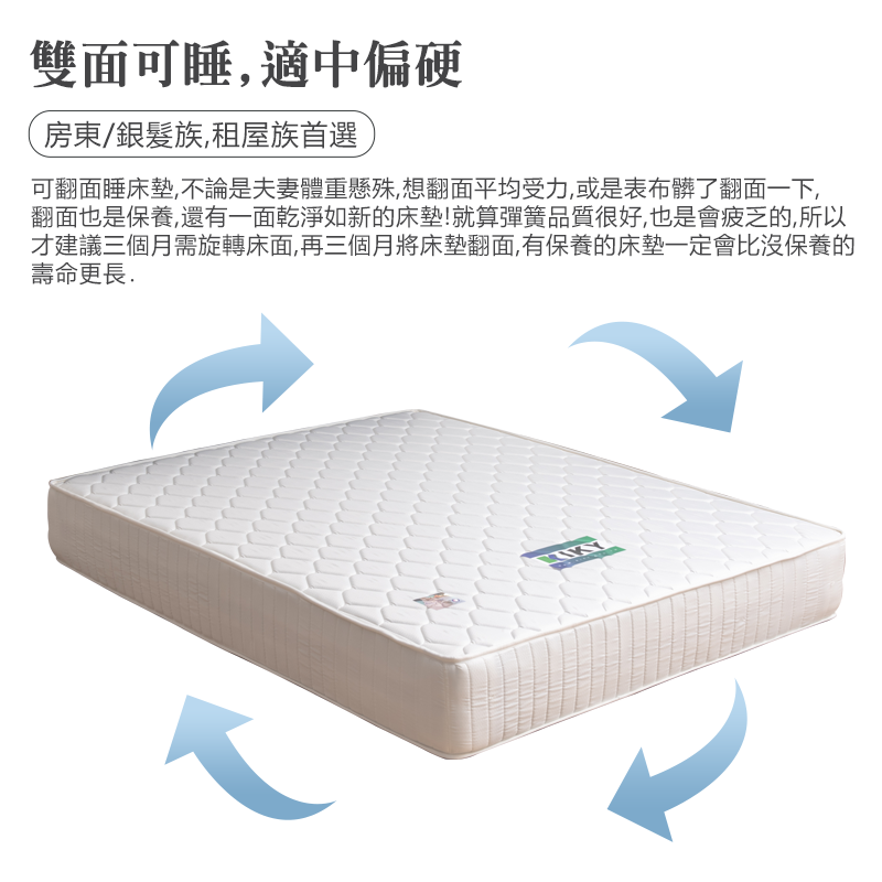 【KIKY】二代英式五星級飯店指定款獨立筒床墊3.5尺, , large