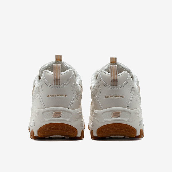 Kixpress-Skechers D'Lites 女 休閒鞋 經典 復古 厚底 增高 米白 粉 [149807OFWT], , large