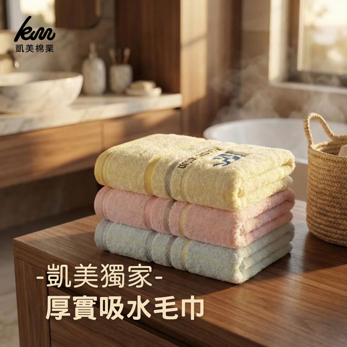 [Kaimei Cotton Industry] 5 in the group, MIT made in Taiwan, Kaimei exclusive 30 taels of thick absorbent towels/bath towels