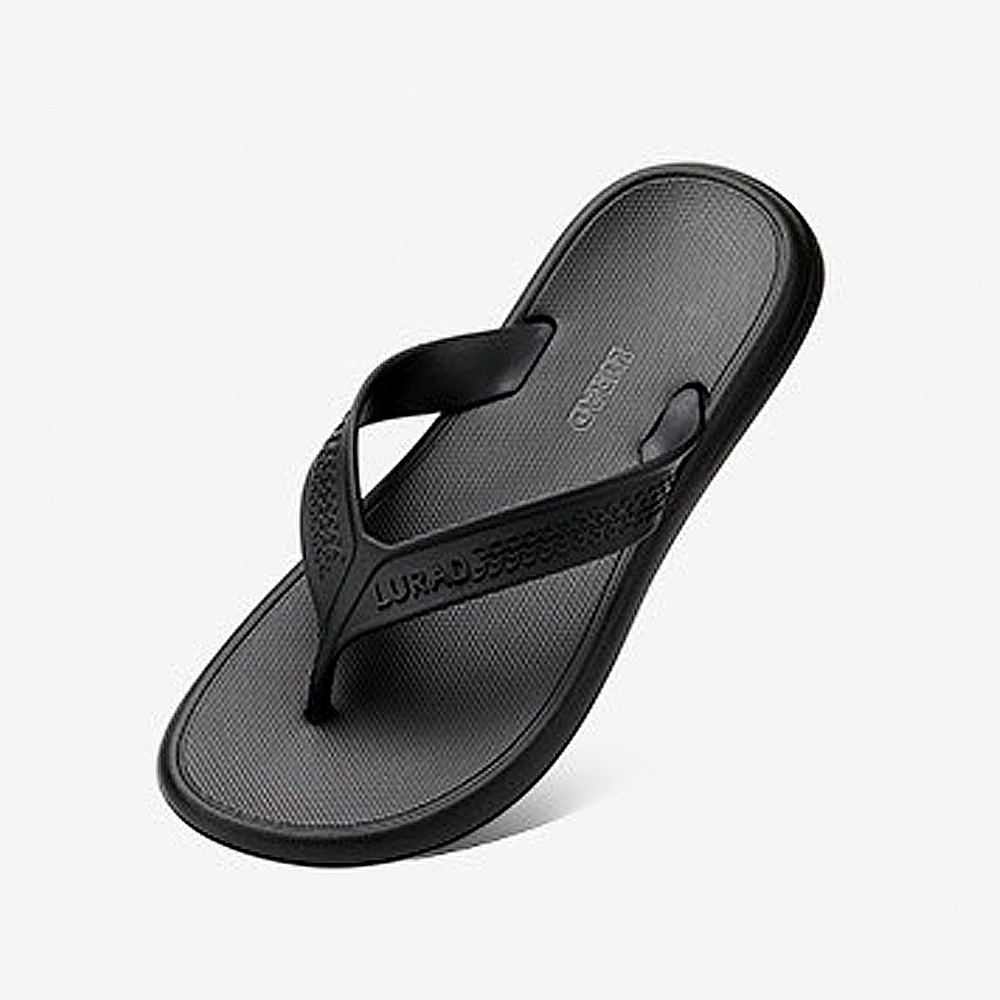 HANG TEN 環保夾腳拖鞋 男鞋 人字拖 旅遊 休閒 逛街 簡約 時尚 Q彈 無異味 耐磨 防滑 黑 黃 灰 綠, , large