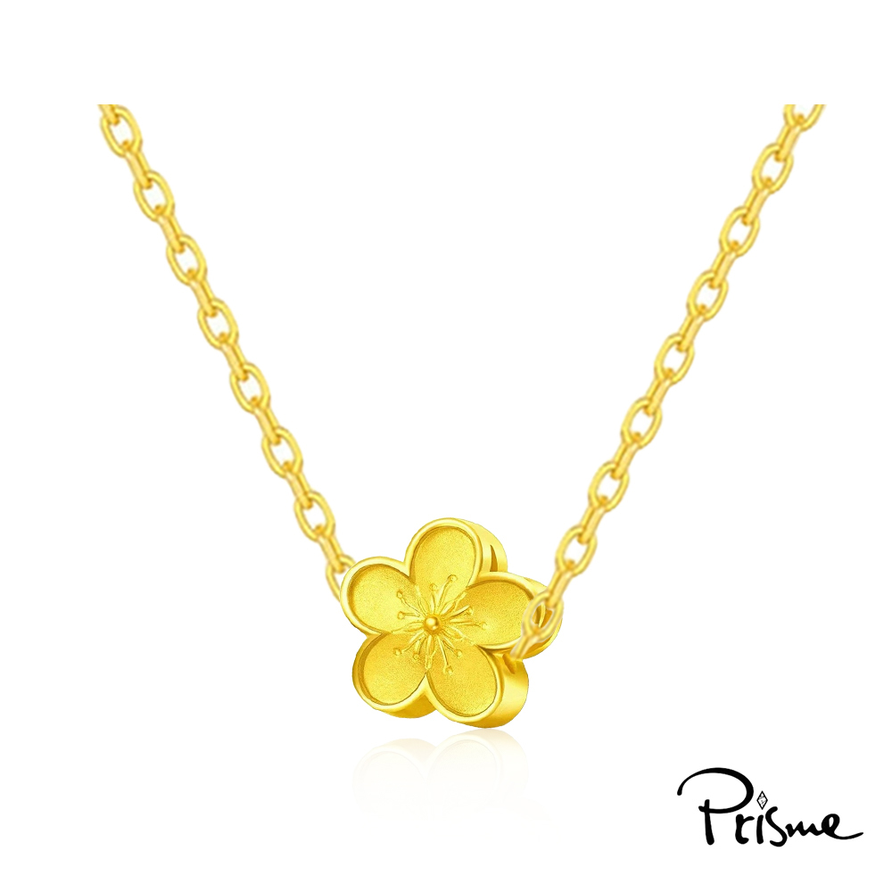 【Prisme Gold】黃金項鍊 小桃花 鍊墜項鍊 (金重：約0.02錢±0.01), , large