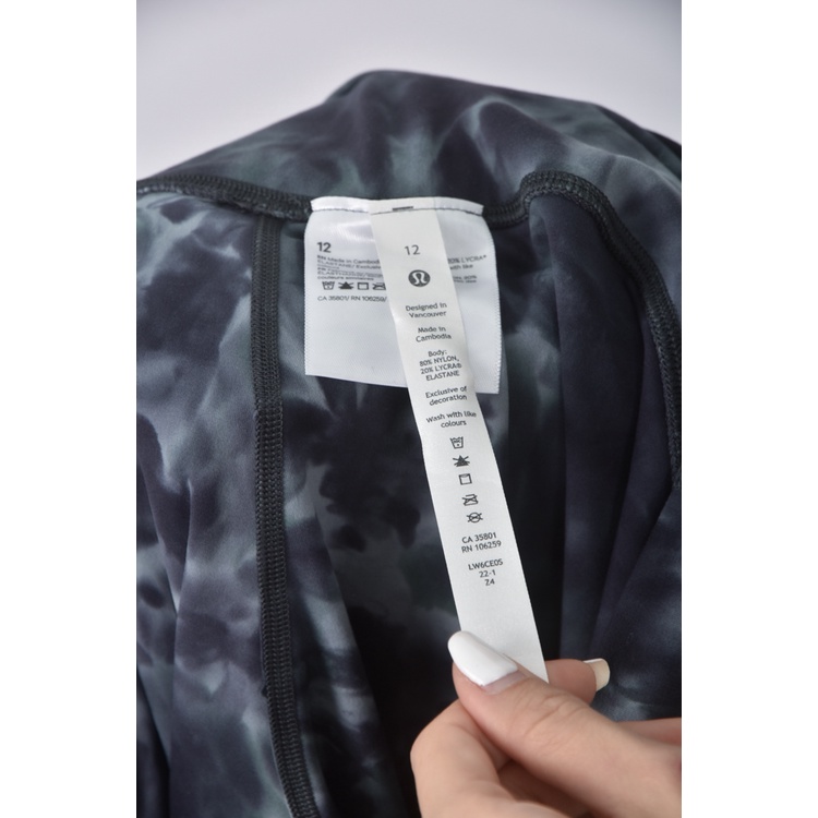 (XL) lululemon高腰運動質感暈染綠色長褲二手衣, , large
