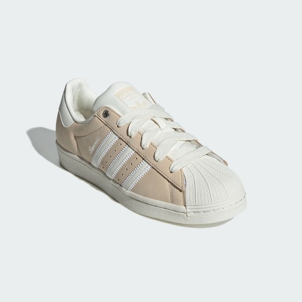 Kixpress-Adidas 愛迪達 Superstar W 女 運動休閒鞋 經典 復古鞋 貝殼頭 奶茶 米白 [IE3039], , large