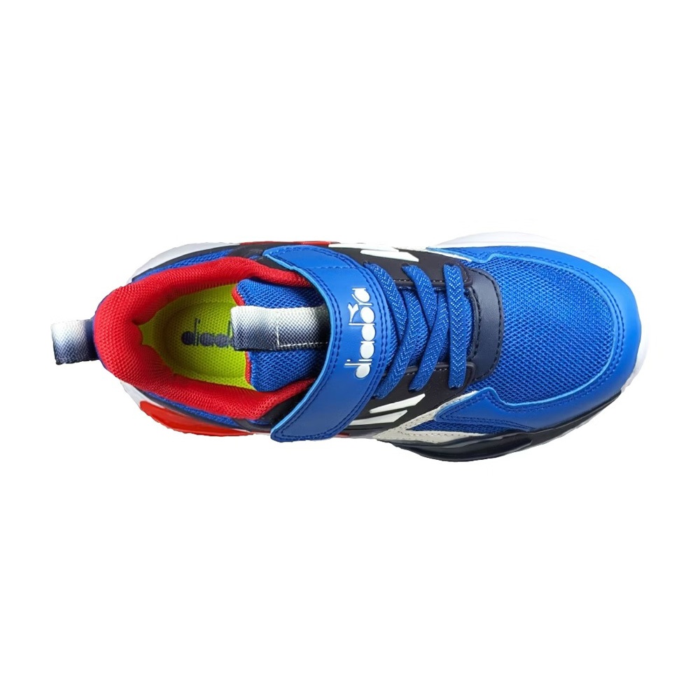 DIADORA迪亞多那 閃燈兒童運動鞋 童運動鞋 童鞋 酷炫閃燈 魔鬼氈 寬楦 透氣 保護後跟 吸震 抗菌 藍紅 紫粉, , large