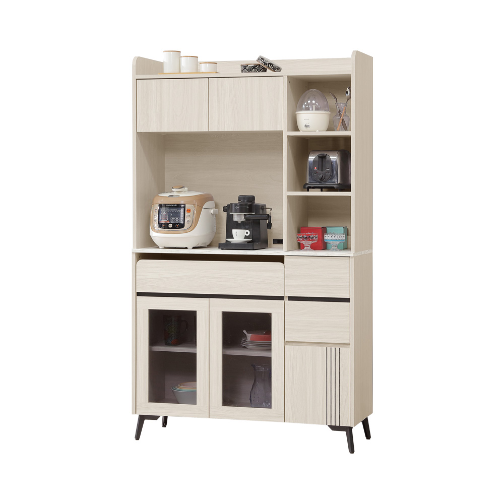 【Homelike】 喜家居4尺高收納餐櫃(2542), , large