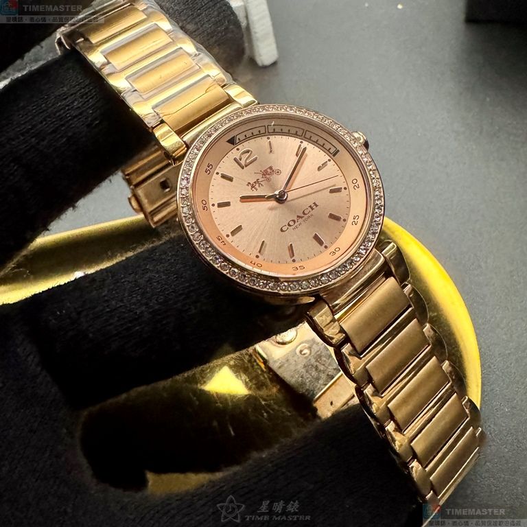 [星晴錶業]COACH手錶,30mm,CH00257玫瑰金色錶面玫瑰金錶殼玫瑰金色精鋼錶帶款, , large