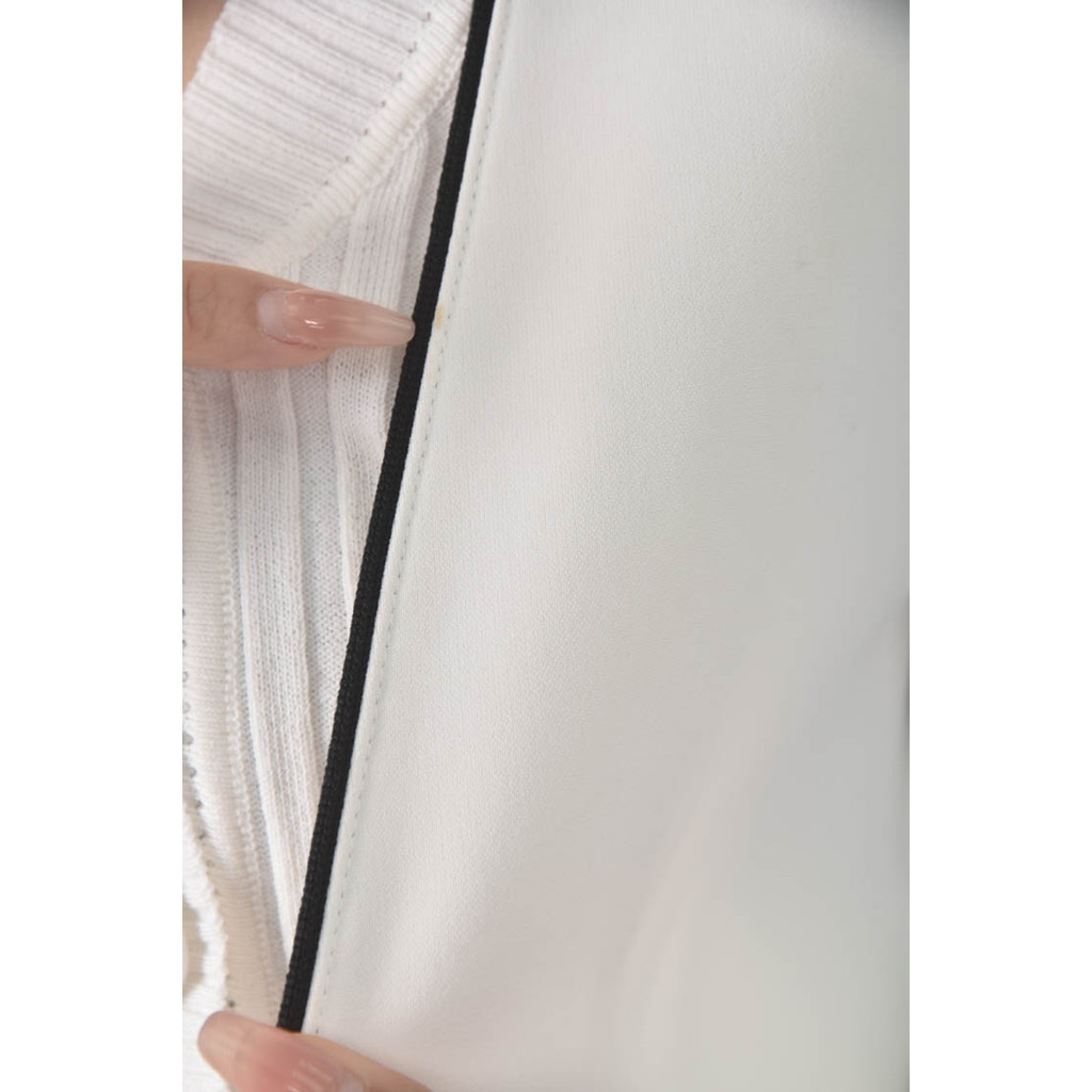 (M) ˋ西裝V領 長版白色外套二手衣, , large