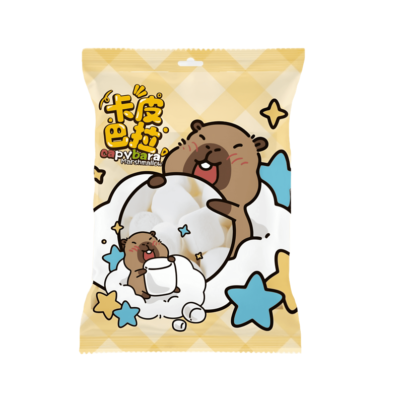 卡皮巴拉卡通棉花糖, , large