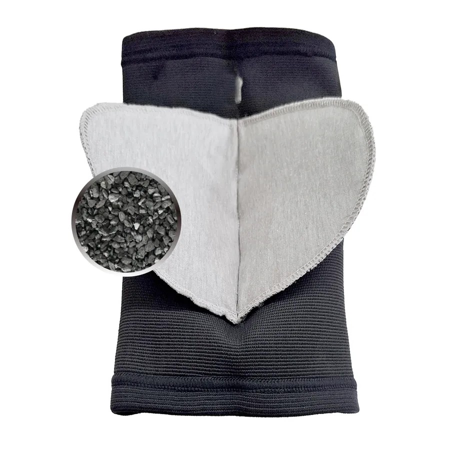 Bamboo Charcoal Granule Knee Strap (Black, Size M) &ndash; Single Piece, , large