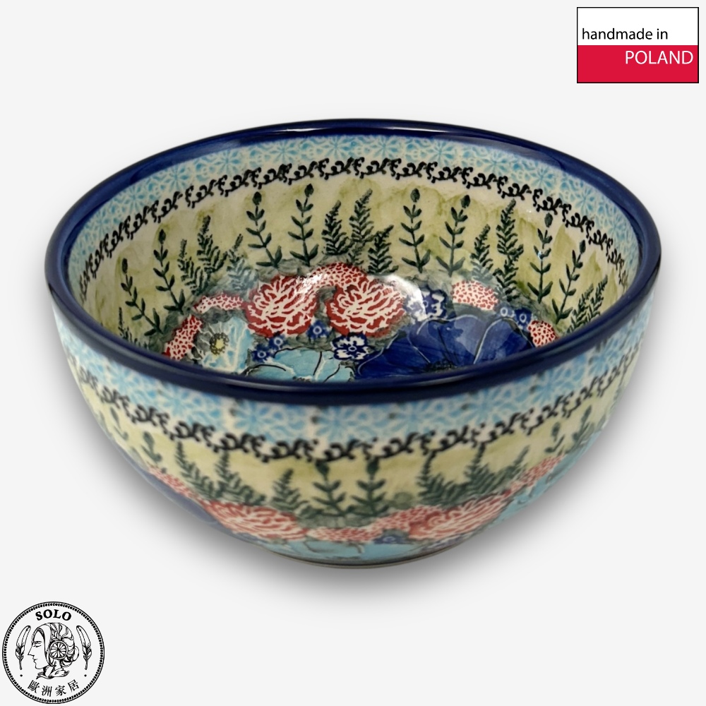 【SOLO歐洲家居】波蘭製 Cerraf 波蘭陶 16cm 大碗 野花之歌系列, , large