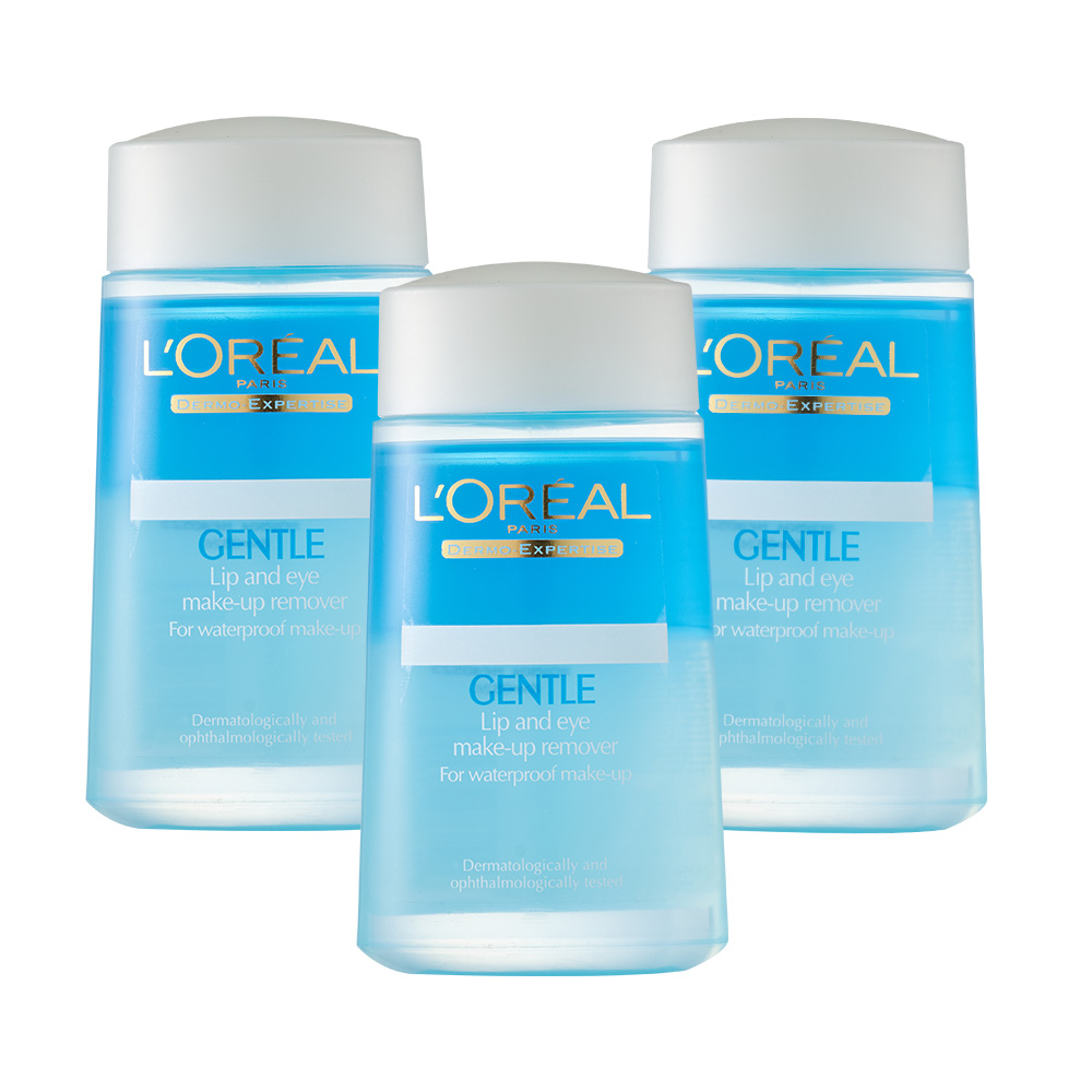 【L'Oréal Paris巴黎萊雅】溫和眼唇卸妝液 125ml 3入組 公司貨, , large